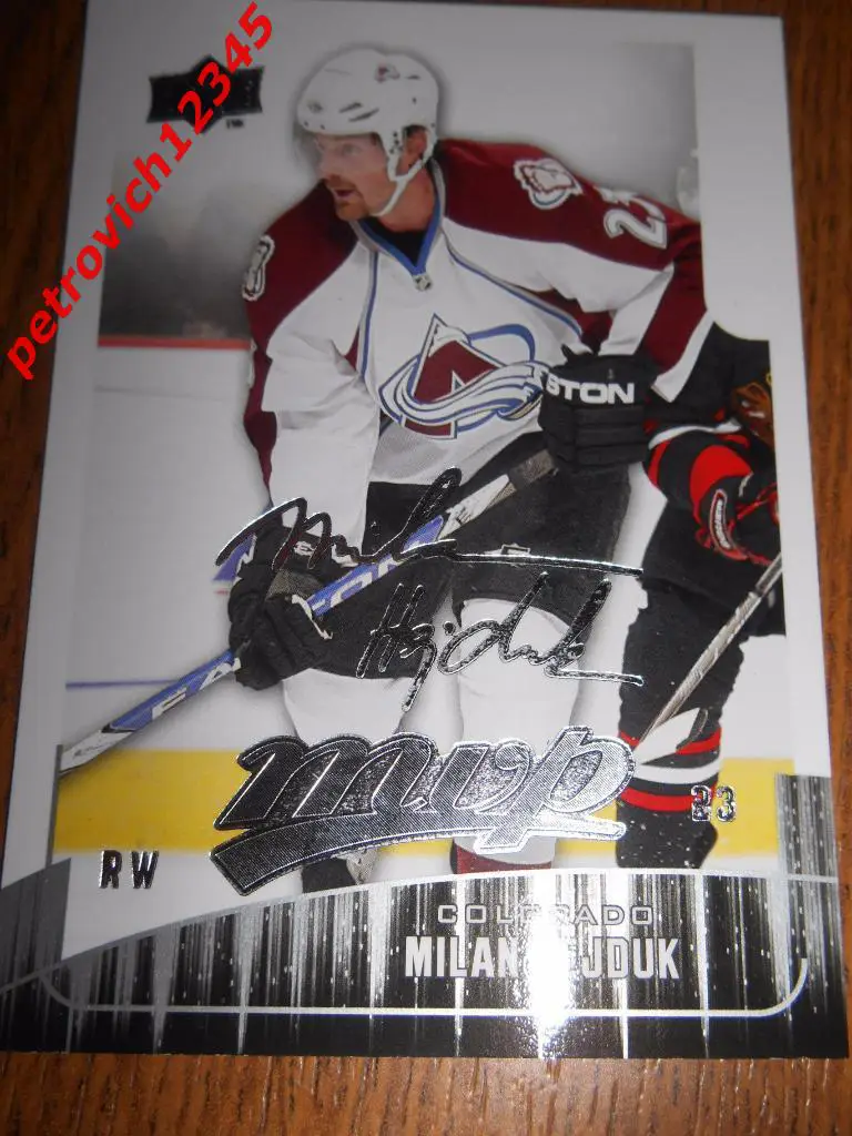 хоккей.карточка = Milan Hejduk (Colorado Avalanche)