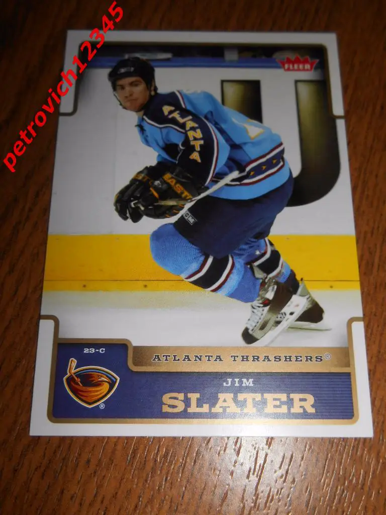 хоккей.карточка = Jim Slater (Atlanta Thrashers)