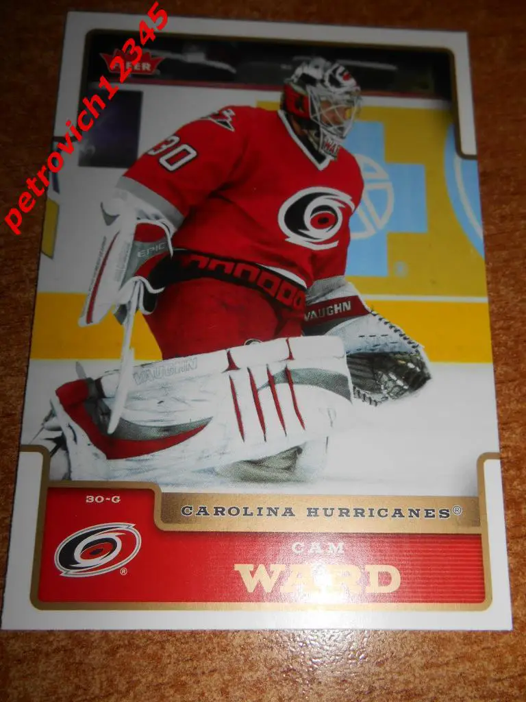 хоккей.карточка = Cam Ward (Carolina Hurricanes)