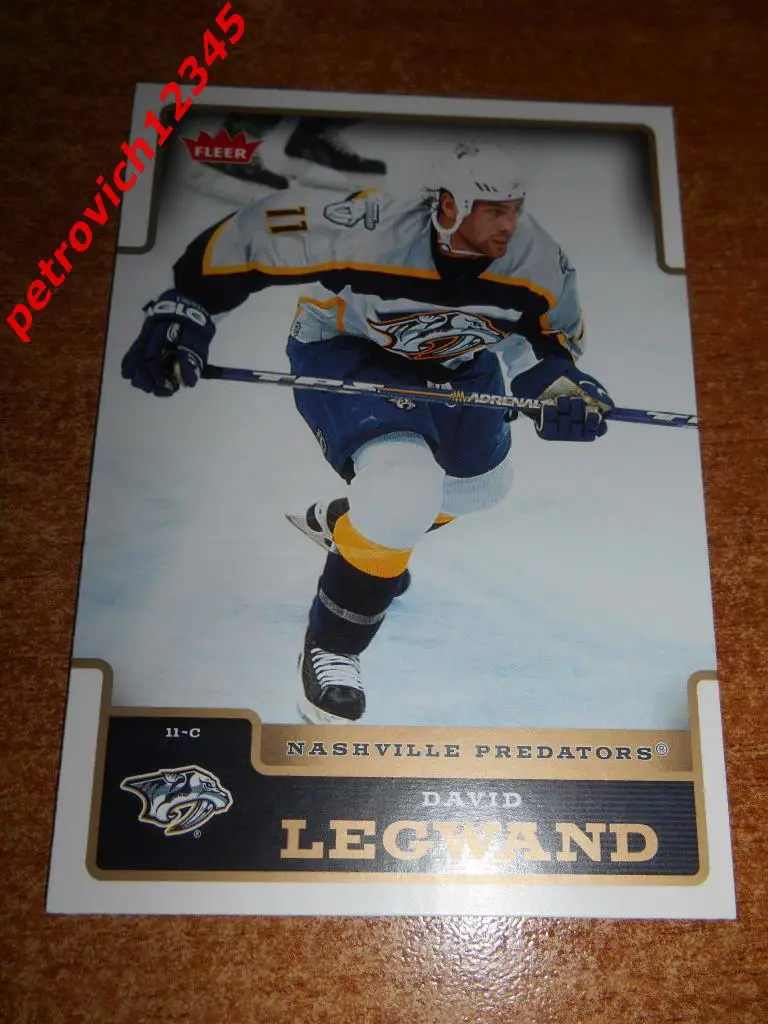 хоккей.карточка = David Legwand (Nashville Predators)