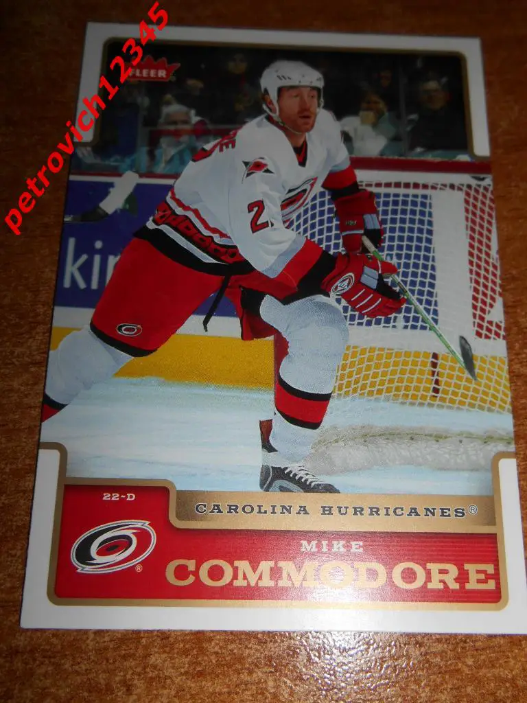 хоккей.карточка = Mike Commodore (Carolina Hurricanes)