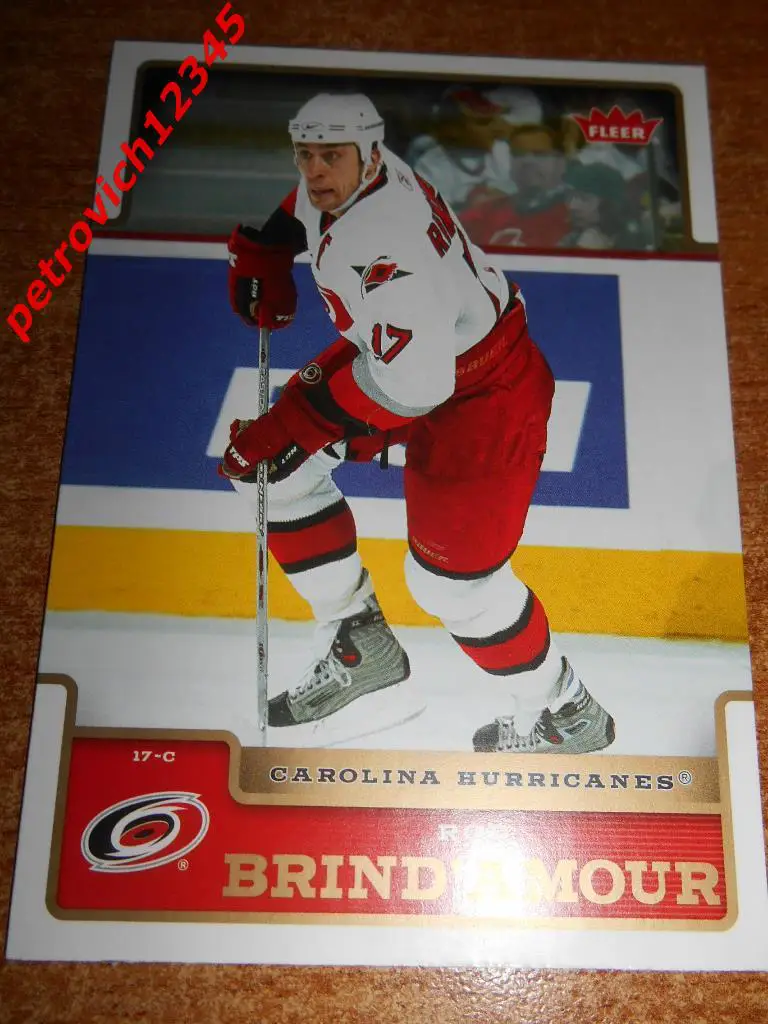 хоккей.карточка = Rod Brind`Amour (Carolina Hurricanes)