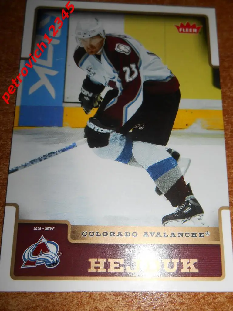 хоккей.карточка = Milan Hejduk (Colorado Avalanche)