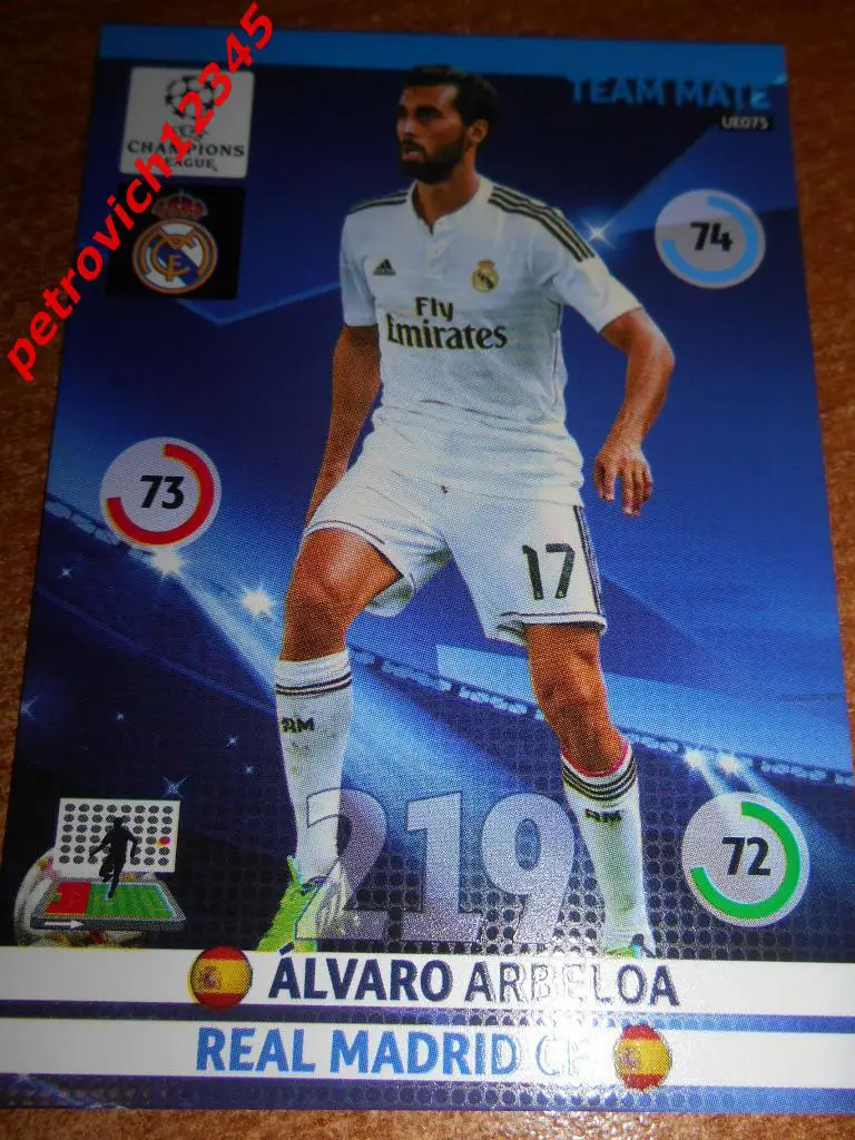 футбол.карточка = Alvaro Arbeloa (Real Madrid CF)