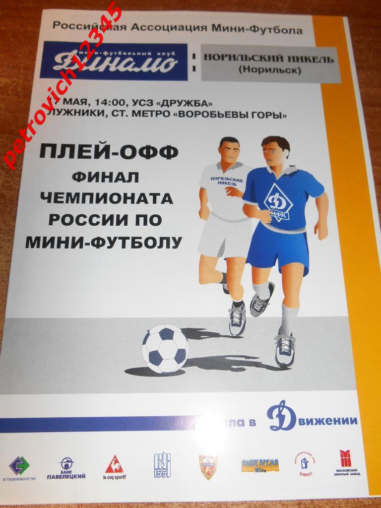 Динамо Москва - Норильский Никель Норильск - 17 мая - 2003г