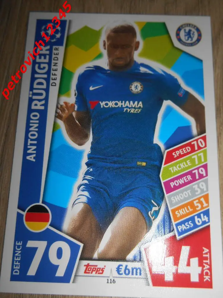 футбол.карточка = Antonio Rudiger (Chelsea FC)