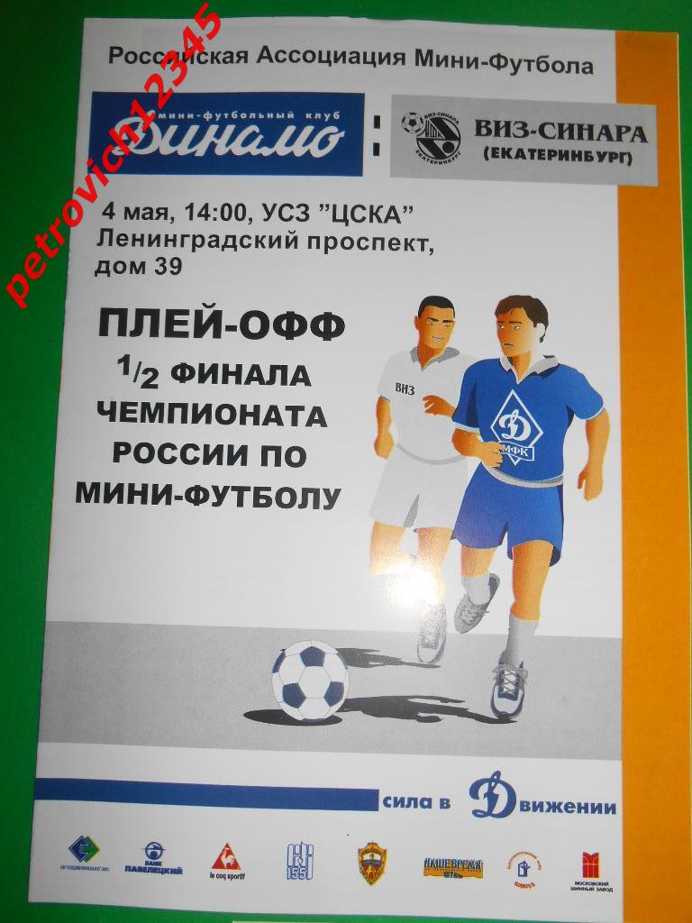 Динамо Москва - Виз - Синара Екатеринбург - 04 мая - 2003г