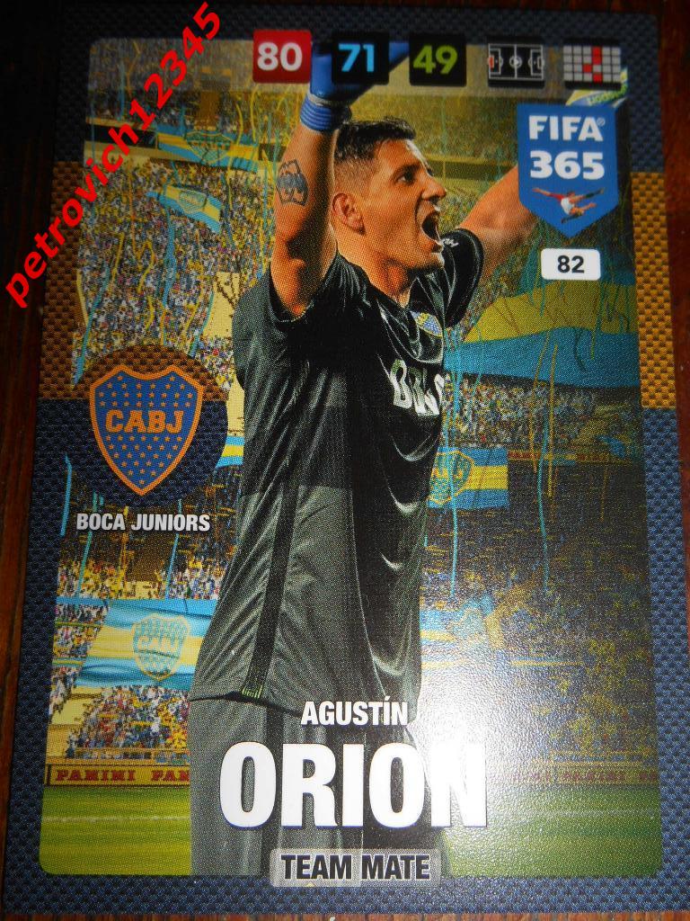 футбол.карточка = Agustin Orion (Boca Juniors)