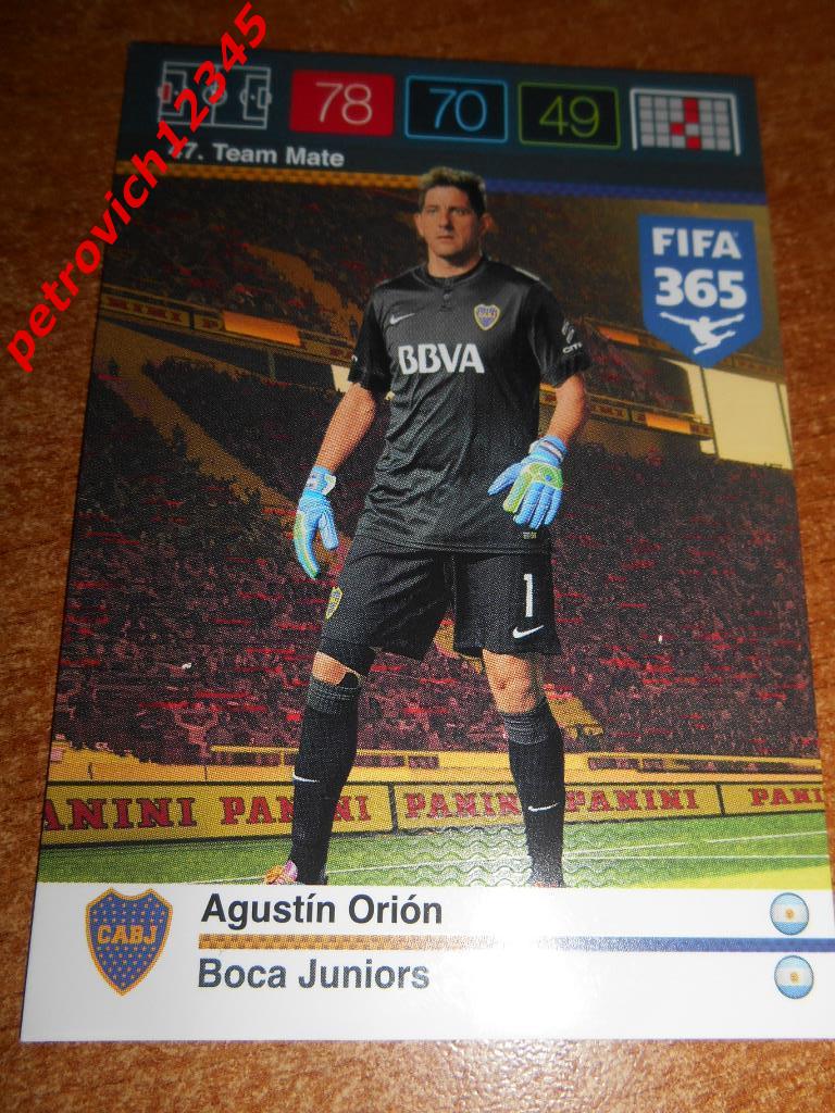 футбол.карточка = Agustin Orion (Boca Juniors)