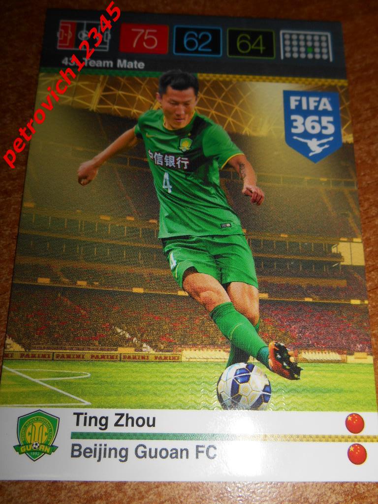 футбол.карточка = Ting Zhou (Beijing Guoan FC)