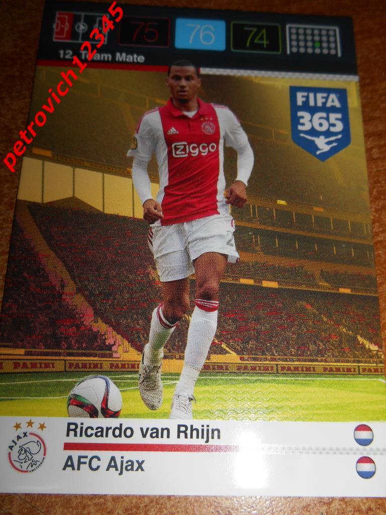 футбол.карточка = Ricardo van Rhijn (AFC Ajax)