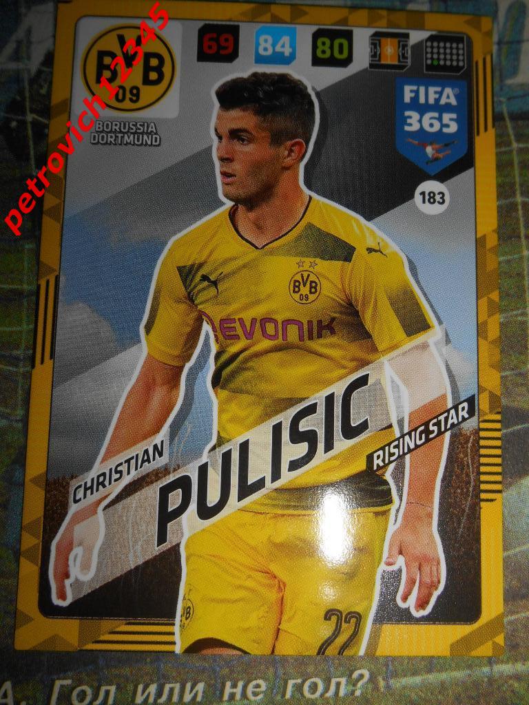 футбол.карточка = Christian Pulisic (Borussia Dortmund)