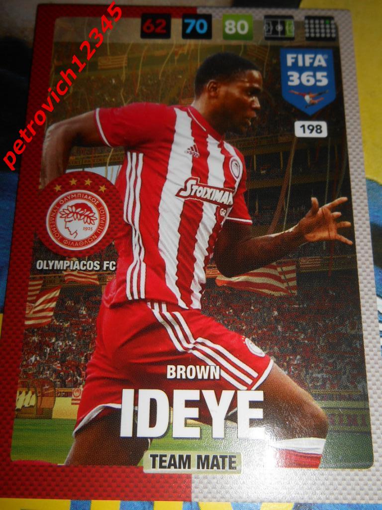 футбол.карточка = Brown Ideye (Olympiacos FC)