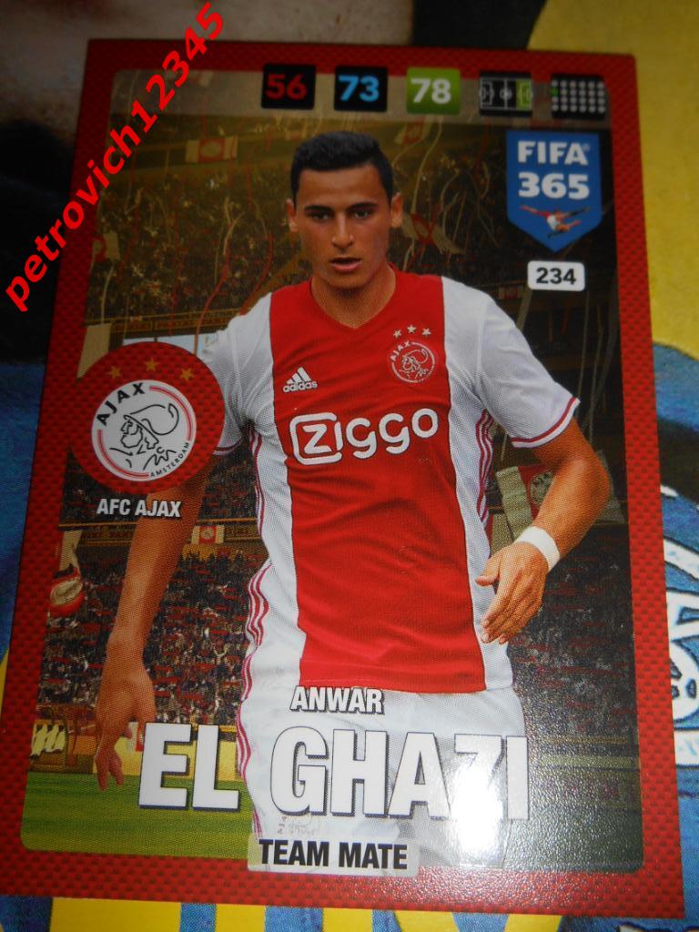 футбол.карточка = Anwar El Ghazi (AFC Ajax)