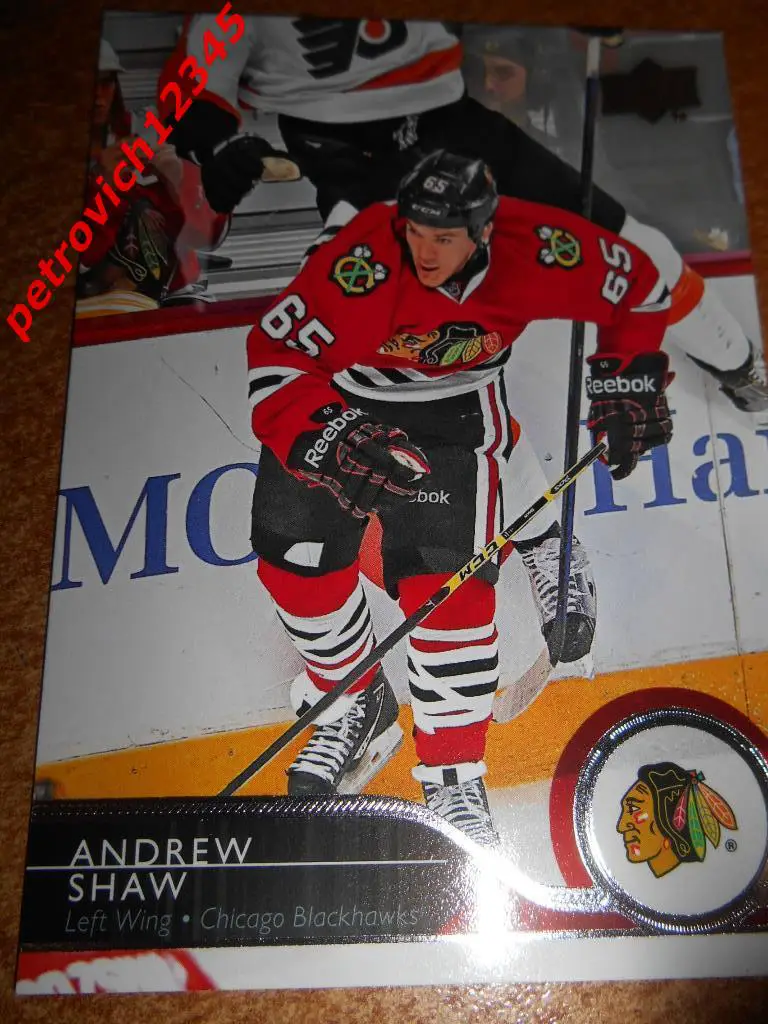 хоккей.карточка = Andrew Shaw- Chicago Blackhawks