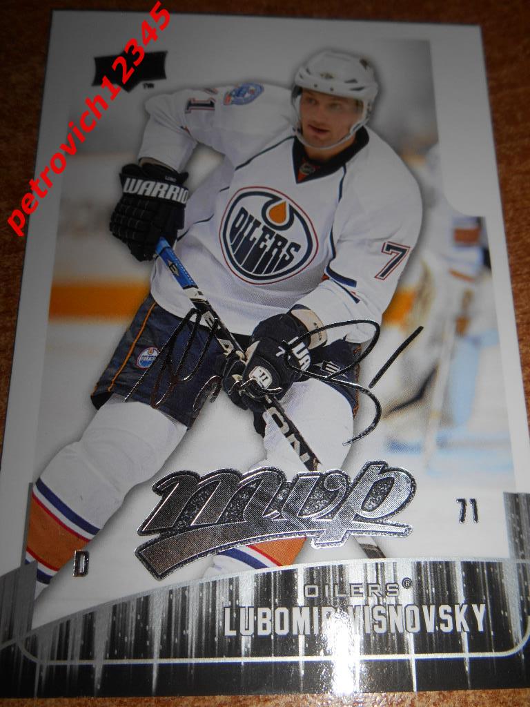 хоккей.карточка = Lubomir Visnovsky- Edmonton Oilers