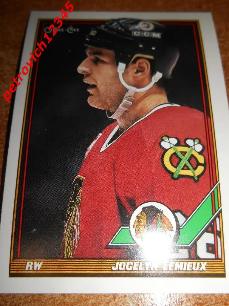 хоккей.карточка = Jocelyn Lemieux- Chicago Blackhawks