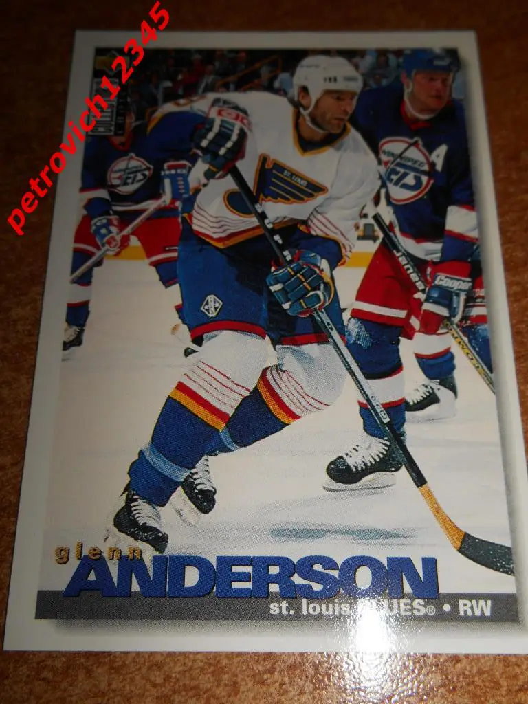 хоккей.карточка = Glenn Anderson- St. Louis Blues