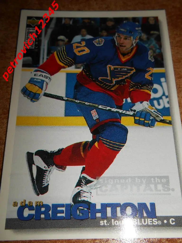 хоккей.карточка = Adam Creighton- Washington Capitals