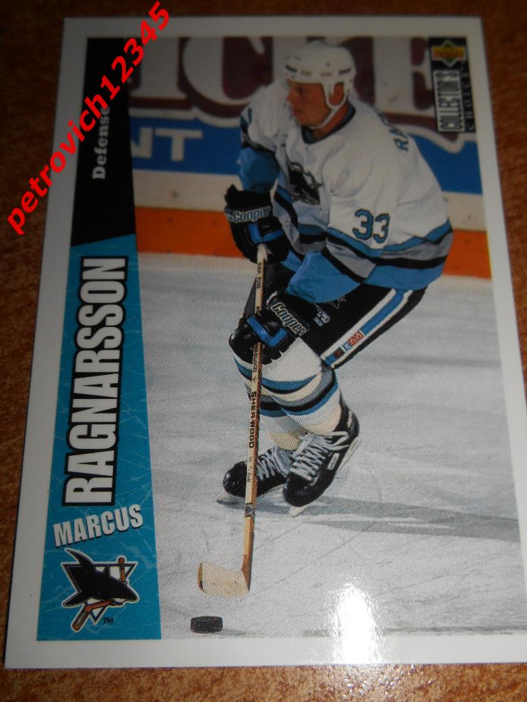 хоккей.карточка = Marcus Ragnarsson- San Jose Sharks