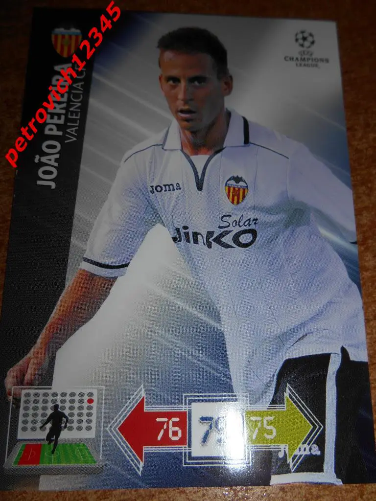 футбол.карточка = Joao Pereira- Valencia