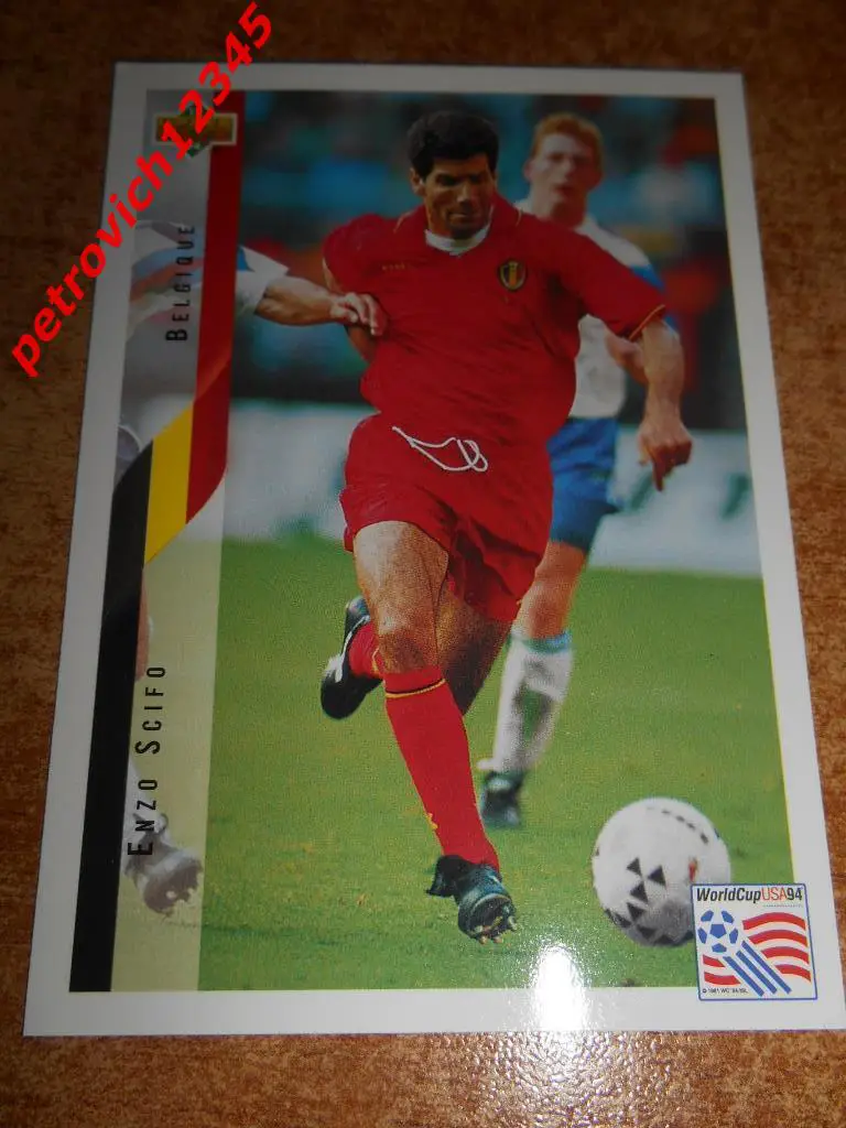 футбол.карточка = Enzo Scifo (Belgium)