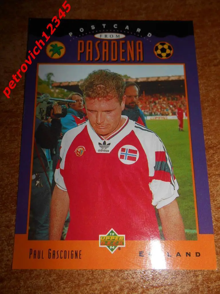 футбол.карточка = Paul Gascoigne (England)
