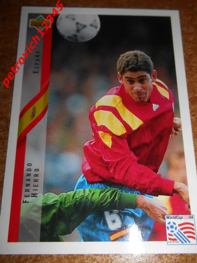 футбол.карточка =Fernando Hierro (Spain)