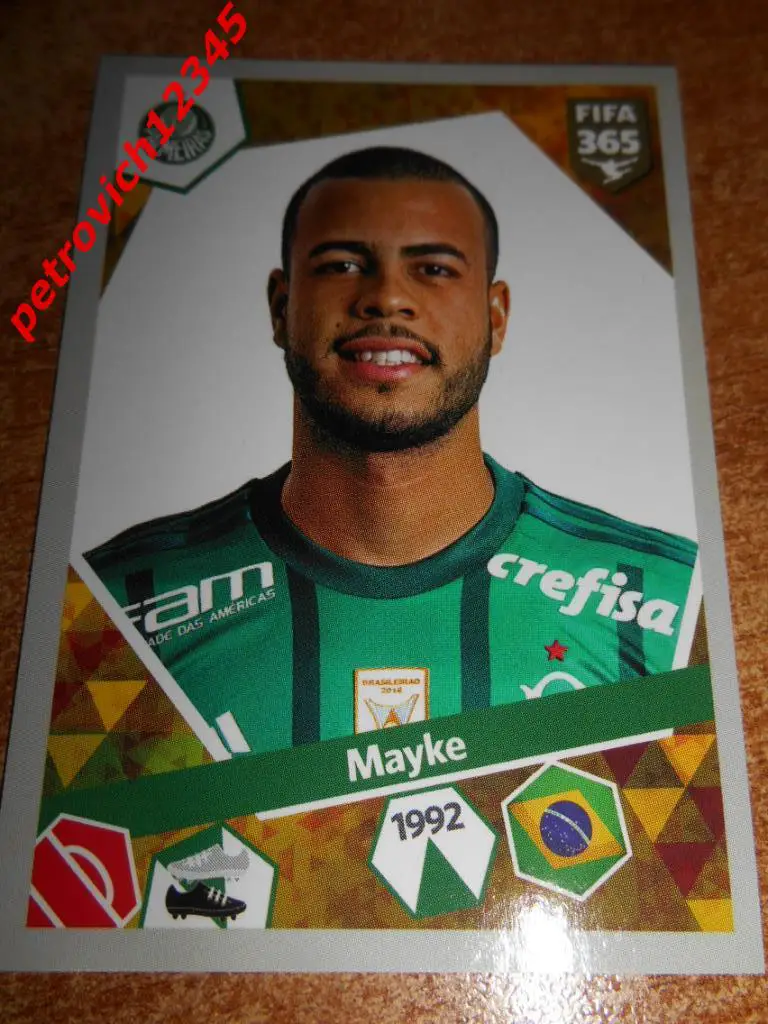 Наклейка PANINI FIFA 365 = Mayke (Palmeiras)