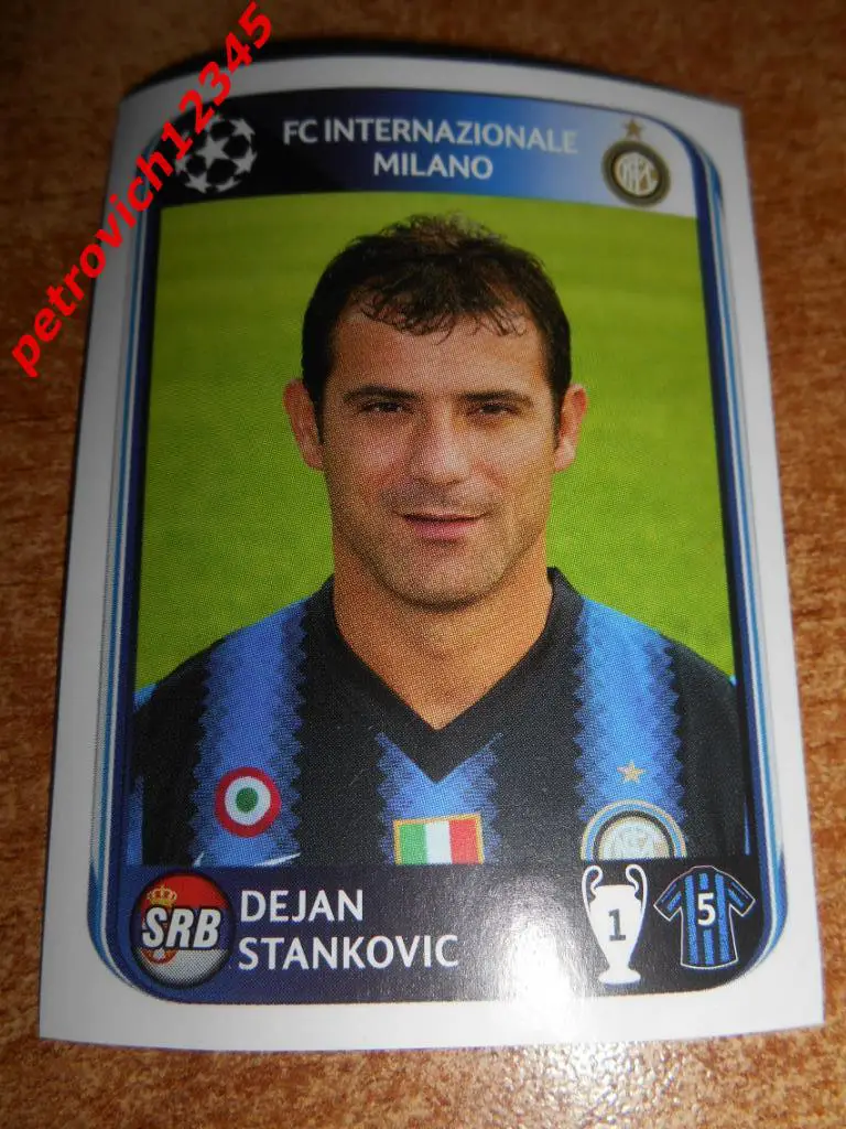 Наклейка PANINI Лига Чемпионов УЕФА 2010-2011 = Dejan Stankovic (FC Inter )