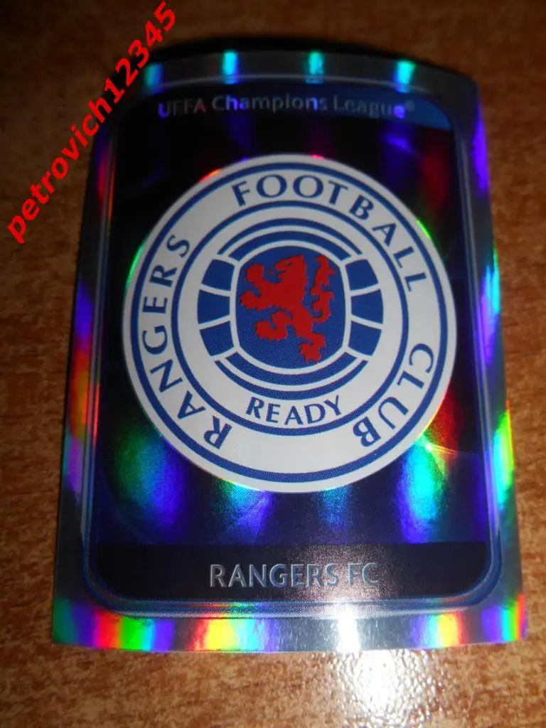 Наклейка PANINI Лига Чемпионов УЕФА 2010-2011 = Rangers FC Badge (Rangers FC)