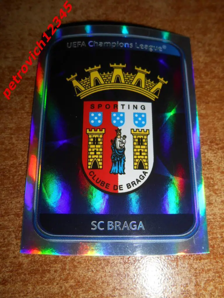 Наклейка PANINI Лига Чемпионов УЕФА 2010-2011 = SC Braga Badge (SC Braga)