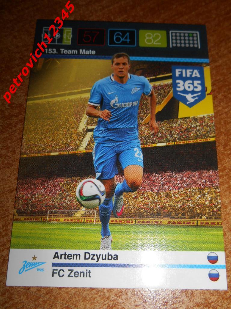 футбол.карточка = Artem Dzyuba- Zenit St. Petersburg