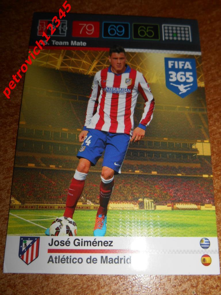 футбол.карточка = Jose Gimenez- Atletico Madrid