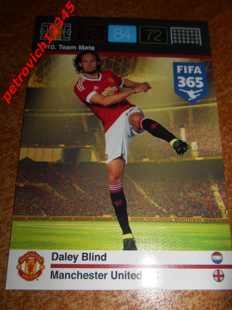 футбол.карточка = Daley Blind- Manchester United
