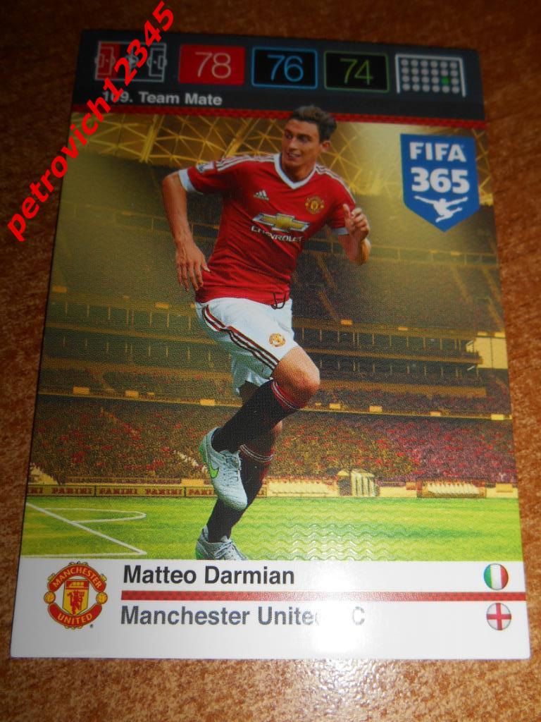 футбол.карточка = Matteo Darmian- Manchester United
