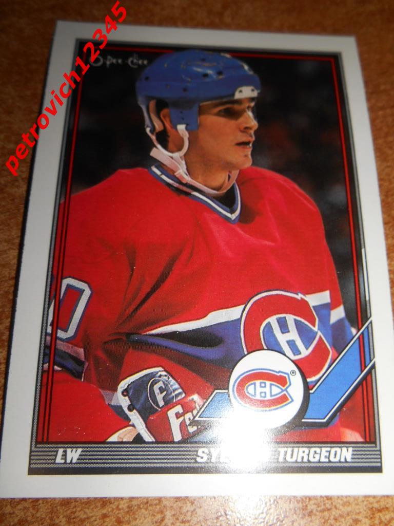 хоккей.карточка = Sylvain Turgeon- Montreal Canadiens