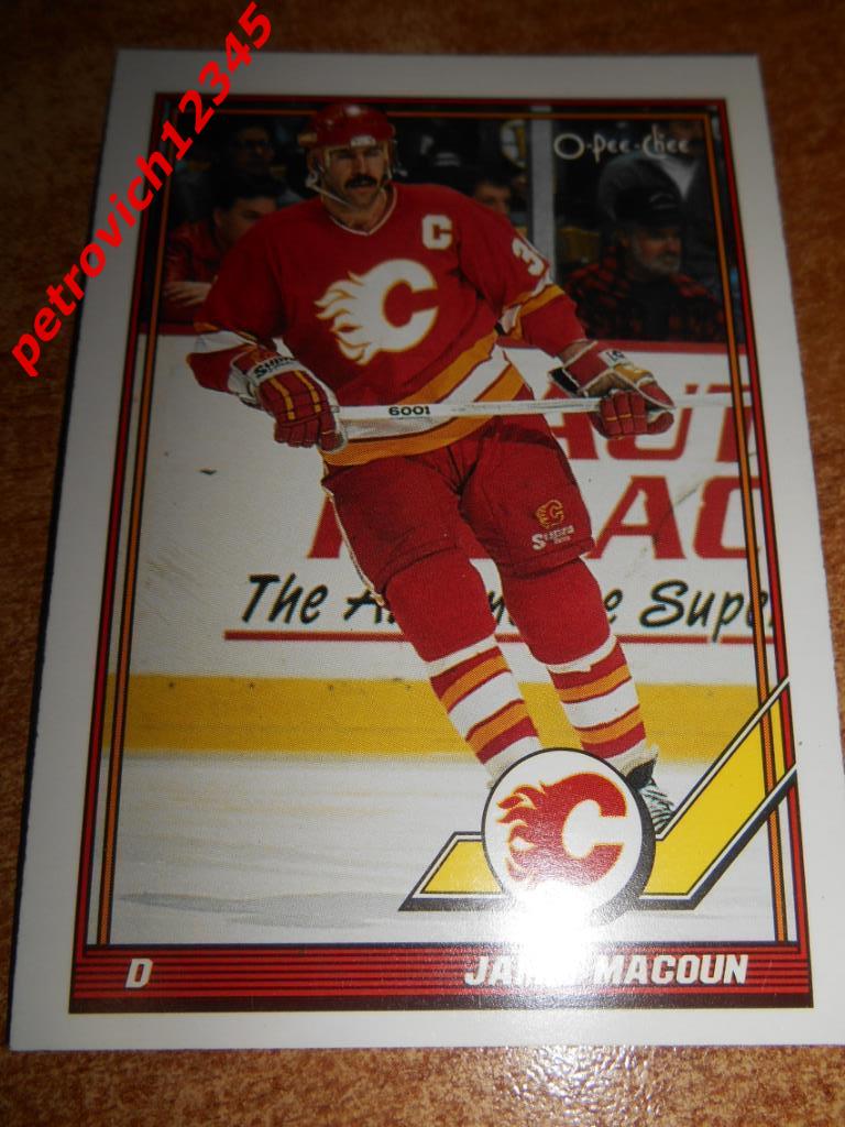 хоккей.карточка = Jamie Macoun- Calgary Flames