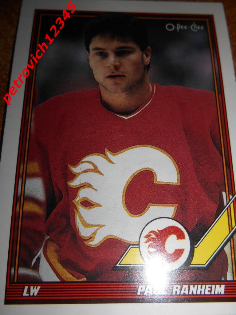 хоккей.карточка = Paul Ranheim- Calgary Flames