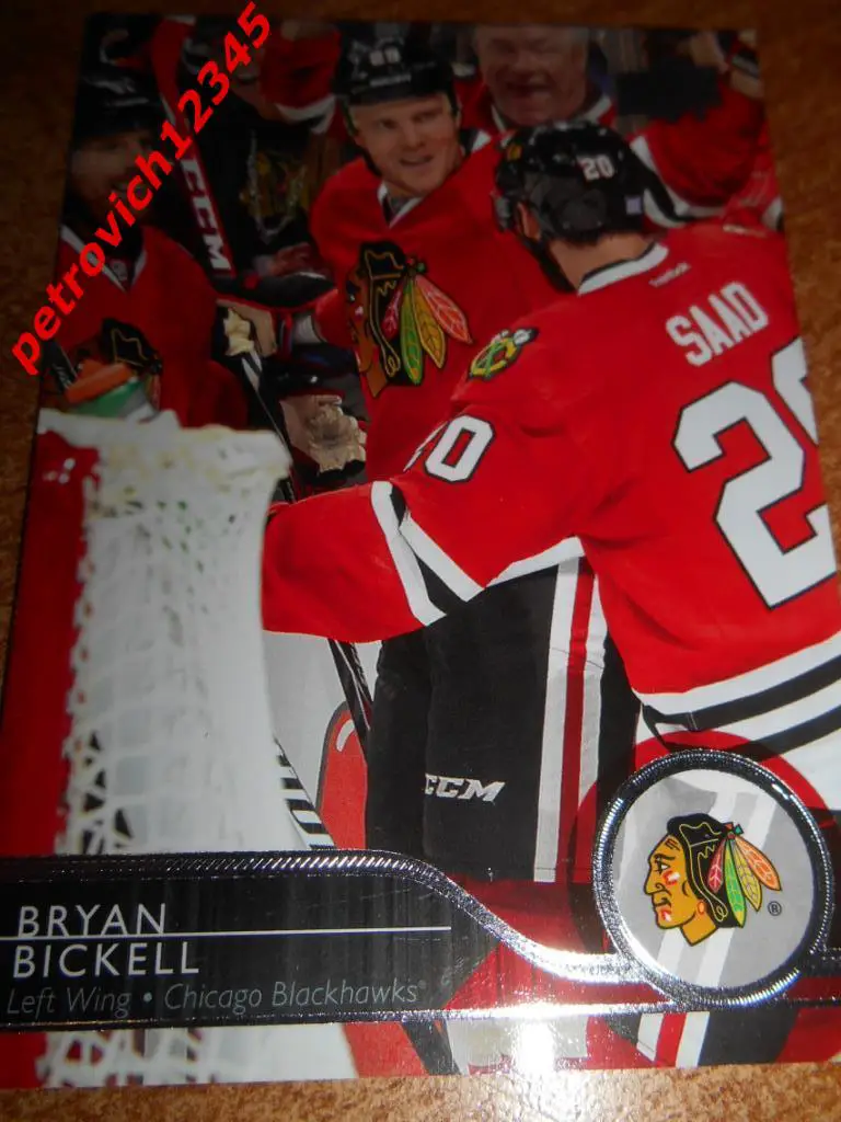 хоккей.карточка = Bryan Bickell- Chicago Blackhawks