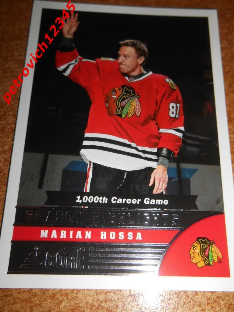 хоккей.карточка = Marian Hossa- Chicago Blackhawks