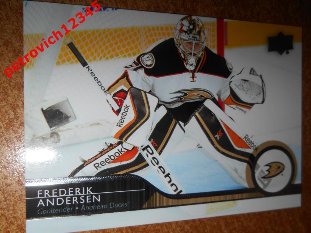 хоккей.карточка = Frederik Andersen- Anaheim Ducks