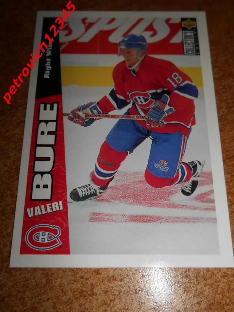 хоккей.карточка = Valeri Bure- Montreal Canadiens
