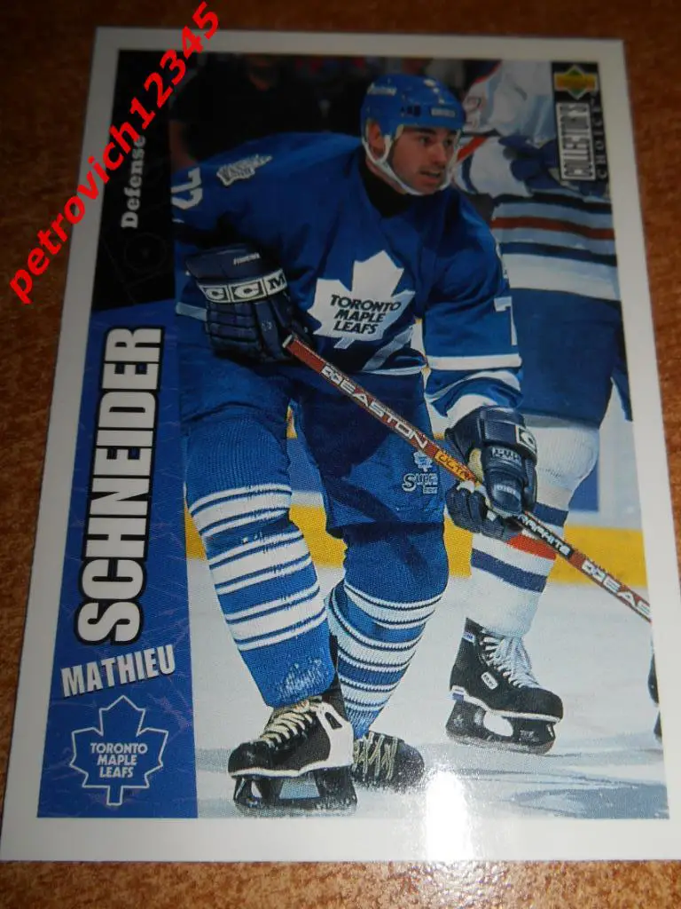хоккей.карточка = Mathieu Schneider- Toronto Maple Leafs