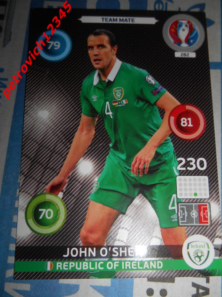 футбол.карточка = John O'Shea - Republic of Ireland