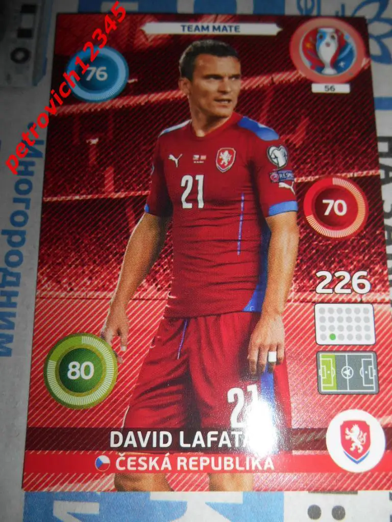 футбол.карточка = David Lafata - Czech Republic