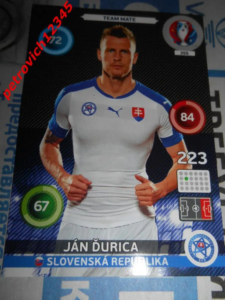 футбол.карточка = Jan Durica - Slovakia
