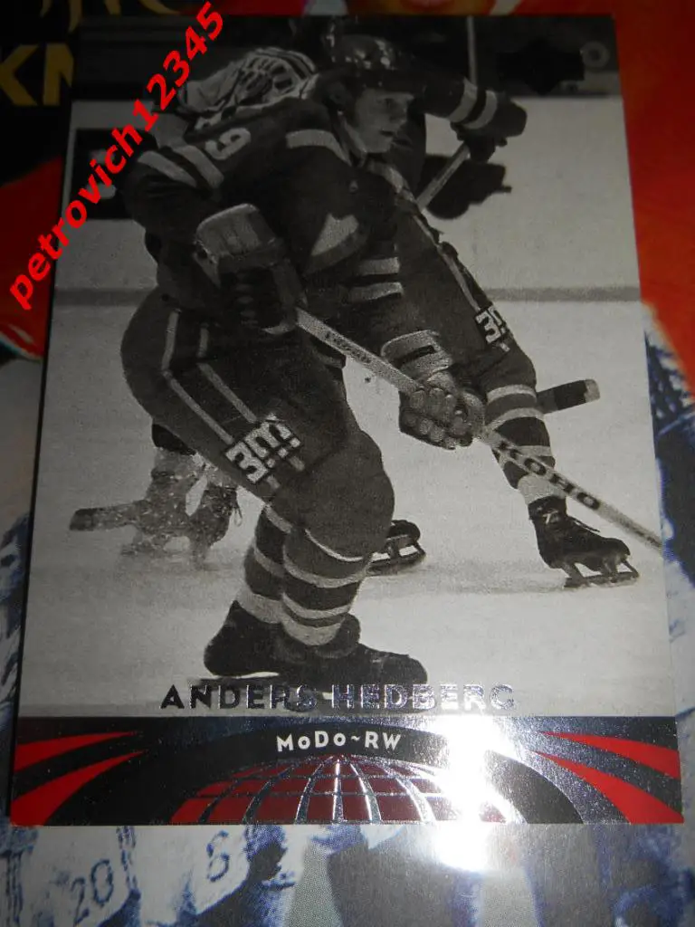 хоккей.карточка = 68 - Anders Hedberg - MoDo - 2004-05 UD All-World Edition