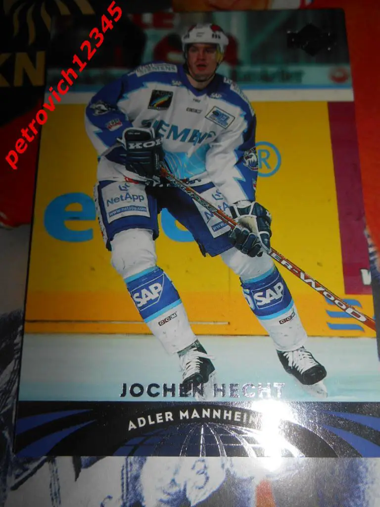 хоккей.карточка = 89 - Jochen Hecht - Adler- 2004-05 UD All-World Edition