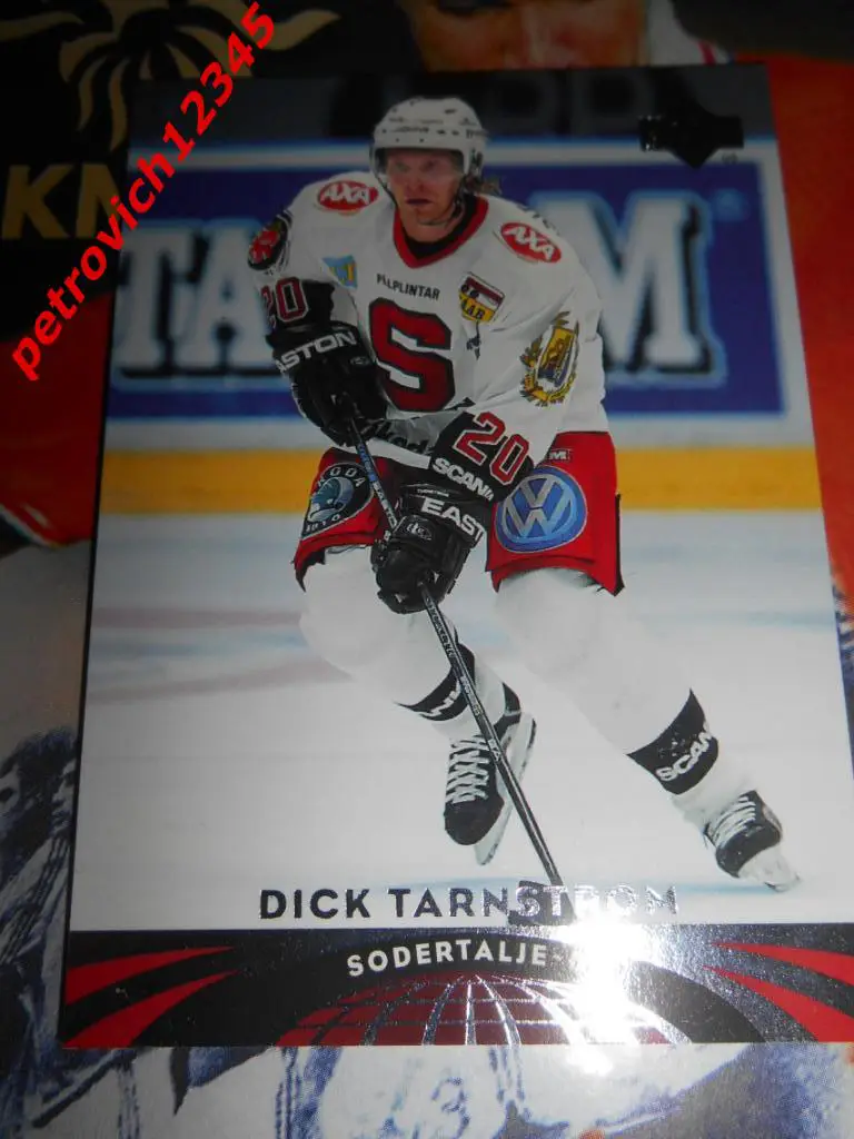 хоккей.карточка = 73 - Dick Tarnstrom - Sodertalj - 2004-05 UD All-World Edition